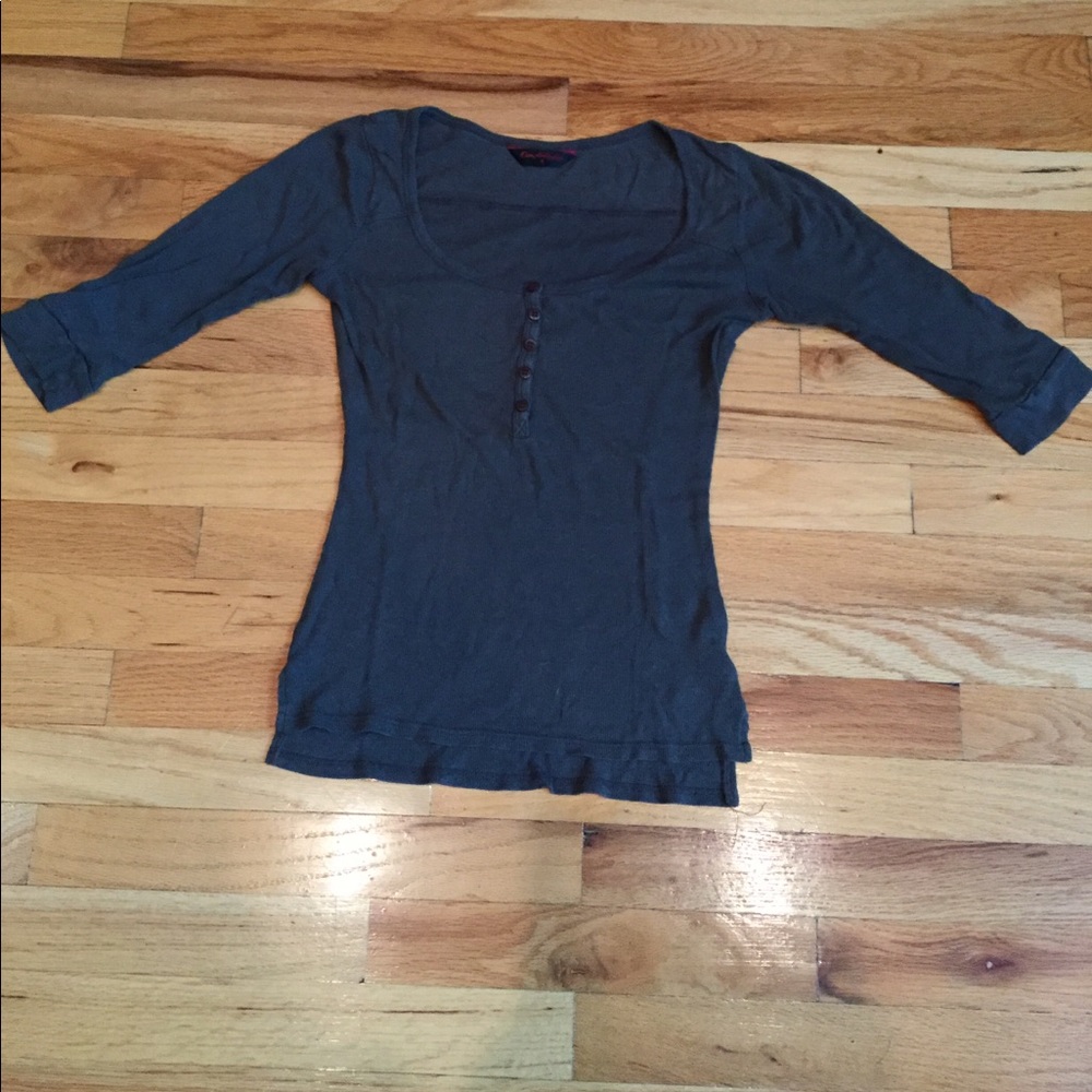 Hunter Green three quarter sleeve top